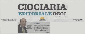 Prima Pagina Editoriale Oggi - 30 Aprile 2016
