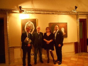 Con l'Assessore Fabrizi, il curatore della mostra Prof. Alfio Borghese e la figlia del Maestro, Adriana